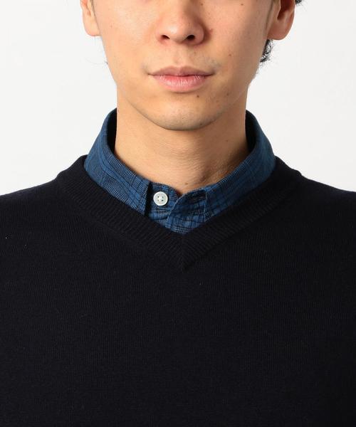 green label relaxing（グリーンレーベルリラクシング）の「CM プレーン Vネック ニット ◆（ニット/セーター・メンズ・ネイビー/ダークグレー・SMALL/MEDIUM/LARGE/X-LARGE/X-SMALL）」の6枚目の写真