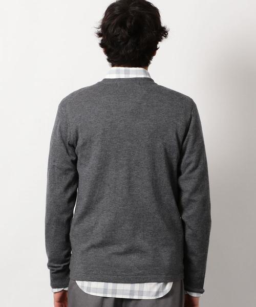 green label relaxing（グリーンレーベルリラクシング）の「CM プレーン Vネック ニット ◆（ニット/セーター・メンズ・ネイビー/ダークグレー・SMALL/MEDIUM/LARGE/X-LARGE/X-SMALL）」の3枚目の写真