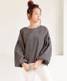 KOBE LETTUCE（コウベレタス）の「春の装いを冬素材で先取り♪春カラーが可愛い！バックリボン★バルーンスリーブコーデュロイプルオーバー/レディーストップス[C3029]神戸レタス（その他トップス・レディース）」