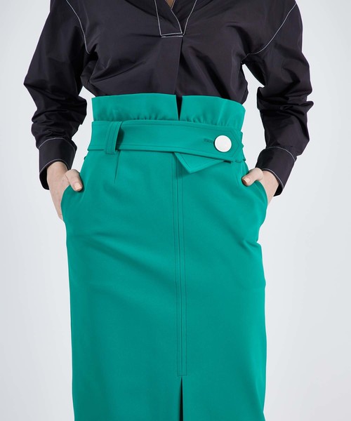 UNITED TOKYO（ユナイテッドトウキョウ）の「スプリットウエストスカート（スカート・レディース・グリーン/ネイビー/ベージュ・1/2）」の6枚目の写真