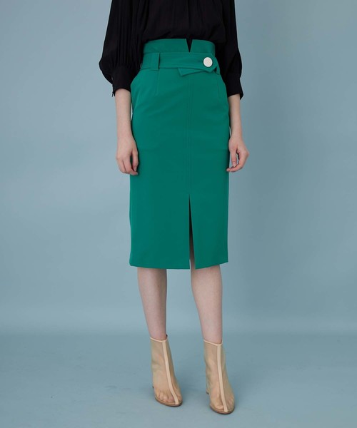 UNITED TOKYO（ユナイテッドトウキョウ）の「スプリットウエストスカート（スカート・レディース・グリーン/ネイビー/ベージュ・1/2）」の16枚目の写真