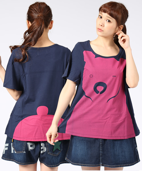 FRAPBOIS（フラボア）の「ZOO Tシャツ（Tシャツ/カットソー・レディース・ホワイト/ブラック/グレー/ネイビー/イエロー/ピンク・1）」の4枚目の写真