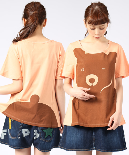 FRAPBOIS（フラボア）の「ZOO Tシャツ（Tシャツ/カットソー・レディース・ホワイト/ブラック/グレー/ネイビー/イエロー/ピンク・1）」の6枚目の写真