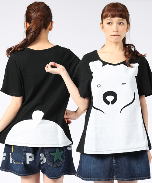 FRAPBOIS（フラボア）の「ZOO Tシャツ（Tシャツ/カットソー・レディース・ホワイト/ブラック/グレー/ネイビー/イエロー/ピンク・1）」の3枚目の写真