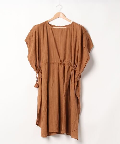 チャイハネ(チャイハネ)の「【チャイハネ】ロングスリット ビッグシルエットワンピース(ワンピース・レディース・ホワイト/ブラック/オレンジ/グリーン/イエロー/ブルー/レッド/パープル/ベージュ/カーキ/ライトブルー/レッド系その他/グリーン系その他/レンガ・FREE)」の3枚目の写真