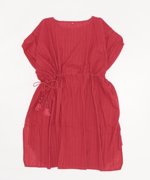 チャイハネ(チャイハネ)の「【チャイハネ】ロングスリット ビッグシルエットワンピース(ワンピース・レディース・ホワイト/ブラック/オレンジ/グリーン/イエロー/ブルー/レッド/パープル/ベージュ/カーキ/ライトブルー/レッド系その他/グリーン系その他/レンガ・FREE)」の12枚目の写真