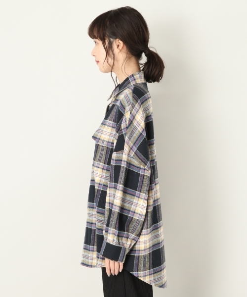 LOWRYS FARM（ローリーズファーム）の「ＢＩＧチェックシャツ　804840（シャツ/ブラウス・レディース・ブラウン/ネイビー/レッド・FREE）」の8枚目の写真