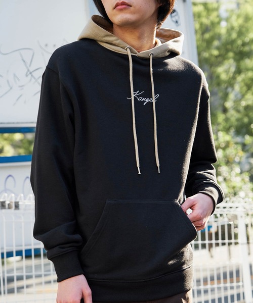 KANGOL(カンゴール)の「▽WEB限定 KANGOL/カンゴール 別注ロゴ刺繍 オーバーサイズ プルオーバー フーディー パーカー(パーカー・メンズ・ブラック/オフホワイト/杢グレー/ワイン/ダークグリーン/ベージュ/ブラウン/ロイヤルブルー/ネイビー/ライトオリーブ/ブラック系その他/ベージュ系その他/ピンク/ホワイト系その他/ライトブラウン/ダークベージュ/ベージュ系その他2/チャコール/ブルーグリーン/パープル系その他/ライトブルー/グレー系その他/ライトピンク/グリーン系その他/ライトベージュ/パープル系その他2/グリーン系その他3/グリーン系その他6/グレー系その他3/ベージュ系その他3/ベージュ系その他4/ベージュ系その他5/グリーン系その他2/ホワイト系その他4/ホワイト系その他5/ブラック系その他3/ブラック系その他4/ブラック系その他5/ホワイト系その他3/レッド系その他/ブルー系その他/ブラウン系その他/グレー系その他4/ブラウン系その他2/レッド系その他2/ベージュ系その他6/ブルー系その他2/グリーン系その他5/グリーン系その他4/ブラック系その他2/ホワイト系その他2/グレー系その他2/グリーン系その他7/ホワイト系その他6/アッシュブラウン/その他2/ブラック系その他6/ブラウン系その他3/ベージュ系その他7/ブルー系その他3/グレイッシュベージュ/その他/その他5/その他4/その他6/その他3/その他7/ブラック系その他7/ホワイト系その他7・S/M/L/XL)」の14枚目の写真