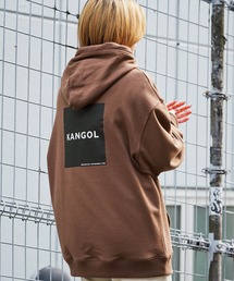 ▽WEB限定 KANGOL/カンゴール 別注ロゴ刺繍 オーバーサイズ プルオーバー フーディー パーカー