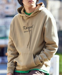 ▽WEB限定 KANGOL/カンゴール 別注ロゴ刺繍 オーバーサイズ プルオーバー フーディー パーカー