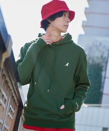 ▽WEB限定 KANGOL/カンゴール 別注ロゴ刺繍 オーバーサイズ プルオーバー フーディー パーカー