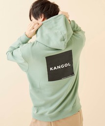 ▽WEB限定 KANGOL/カンゴール 別注ロゴ刺繍 オーバーサイズ プルオーバー フーディー パーカー