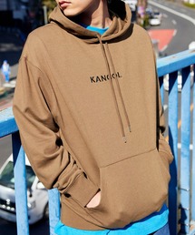 ▽WEB限定 KANGOL/カンゴール 別注ロゴ刺繍 オーバーサイズ プルオーバー フーディー パーカー
