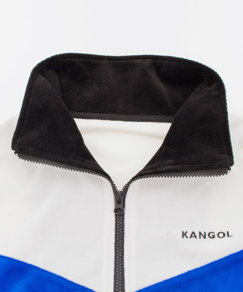 KANGOL（カンゴール）の「▽WEB限定 MONO-MART×KANGOL/カンゴール ビッグシルエット切り替えベロアフルジップブルゾン（ブルゾン・メンズ・レッド/ブルー/グリーン・FREE）」の6枚目の写真