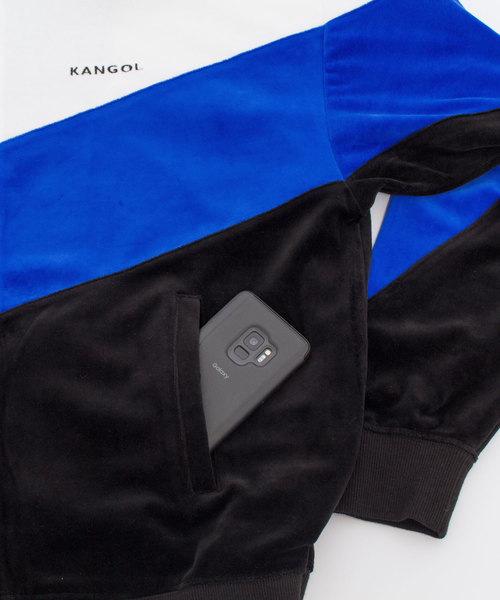 KANGOL（カンゴール）の「▽WEB限定 MONO-MART×KANGOL/カンゴール ビッグシルエット切り替えベロアフルジップブルゾン（ブルゾン・メンズ・レッド/ブルー/グリーン・FREE）」の7枚目の写真