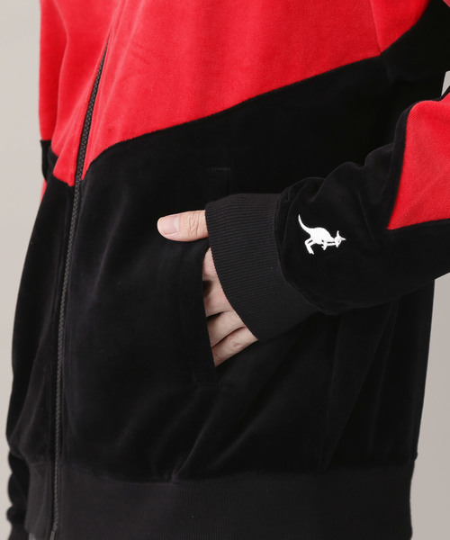 KANGOL（カンゴール）の「▽WEB限定 MONO-MART×KANGOL/カンゴール ビッグシルエット切り替えベロアフルジップブルゾン（ブルゾン・メンズ・レッド/ブルー/グリーン・FREE）」の12枚目の写真