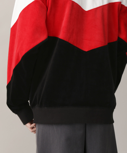 KANGOL（カンゴール）の「▽WEB限定 MONO-MART×KANGOL/カンゴール ビッグシルエット切り替えベロアフルジップブルゾン（ブルゾン・メンズ・レッド/ブルー/グリーン・FREE）」の14枚目の写真