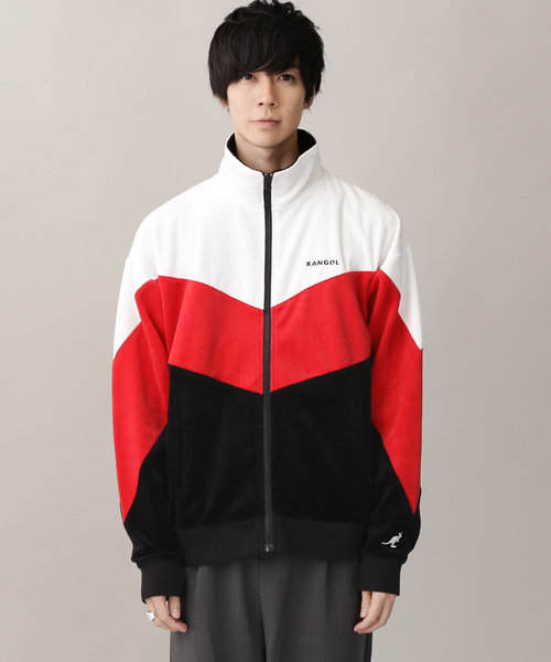 KANGOL（カンゴール）の「▽WEB限定 MONO-MART×KANGOL/カンゴール ビッグシルエット切り替えベロアフルジップブルゾン（ブルゾン・メンズ・レッド/ブルー/グリーン・FREE）」の15枚目の写真
