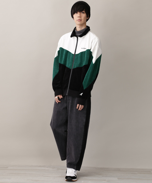 KANGOL（カンゴール）の「▽WEB限定 MONO-MART×KANGOL/カンゴール ビッグシルエット切り替えベロアフルジップブルゾン（ブルゾン・メンズ・レッド/ブルー/グリーン・FREE）」の18枚目の写真