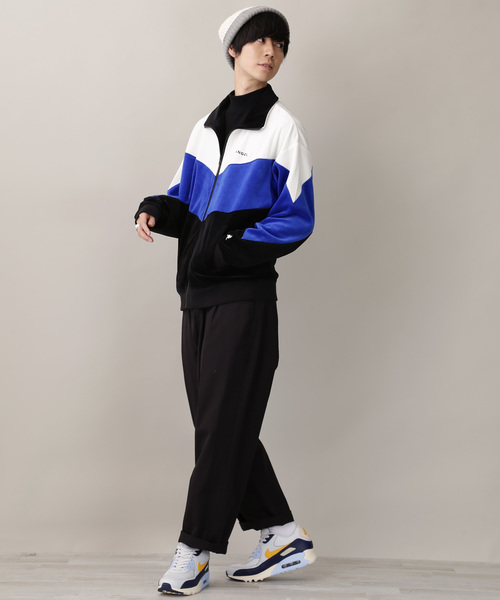 KANGOL（カンゴール）の「▽WEB限定 MONO-MART×KANGOL/カンゴール ビッグシルエット切り替えベロアフルジップブルゾン（ブルゾン・メンズ・レッド/ブルー/グリーン・FREE）」の19枚目の写真