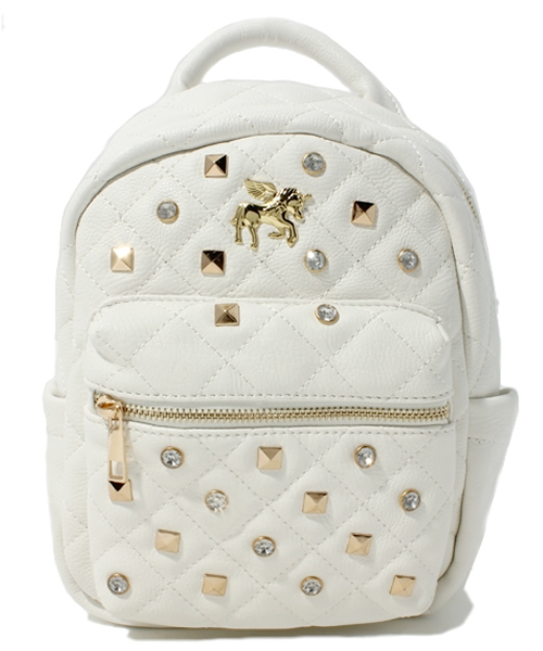 L.D.S.（エルディーエス）の「キルティングユニコーンリュック（メッセンジャーバッグ・レディース・ブラック系/ホワイト系/レッド系/ピンク系・FREE）」の3枚目の写真