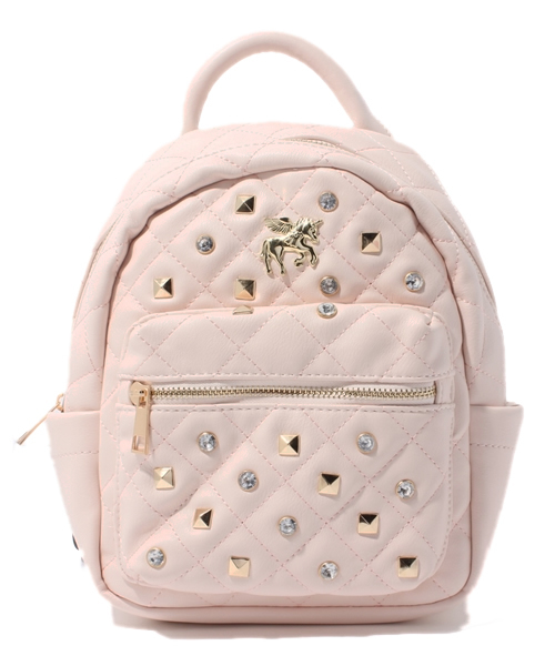 L.D.S.（エルディーエス）の「キルティングユニコーンリュック（メッセンジャーバッグ・レディース・ブラック系/ホワイト系/レッド系/ピンク系・FREE）」の4枚目の写真