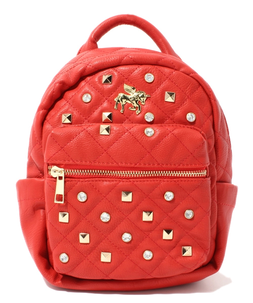 L.D.S.（エルディーエス）の「キルティングユニコーンリュック（メッセンジャーバッグ・レディース・ブラック系/ホワイト系/レッド系/ピンク系・FREE）」の2枚目の写真