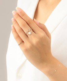 agete（アガット）の「K10ピンキーリング（10134111052）（リング