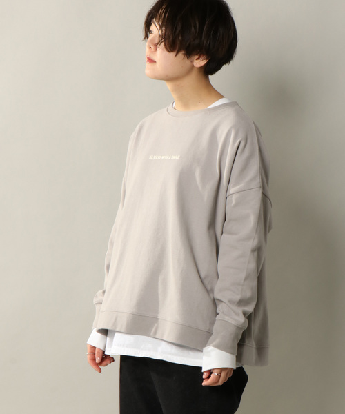 notch.（ノッチ）の「度詰め天竺ルーズトップス（スウェット・レディース・ブラック/グレー/オフホワイト/マスタード・M）」の3枚目の写真