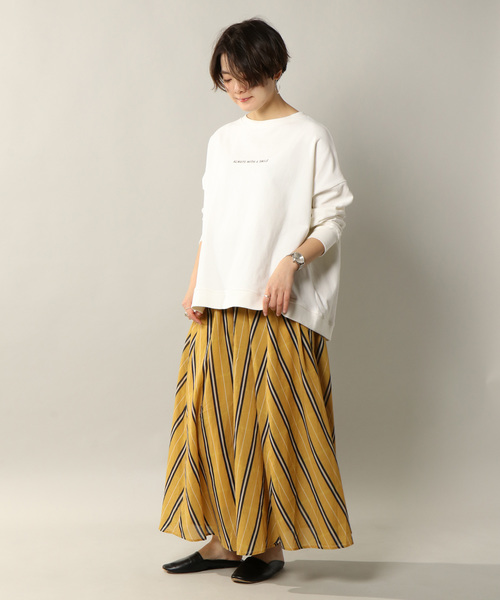 notch.（ノッチ）の「度詰め天竺ルーズトップス（スウェット・レディース・ブラック/グレー/オフホワイト/マスタード・M）」の7枚目の写真