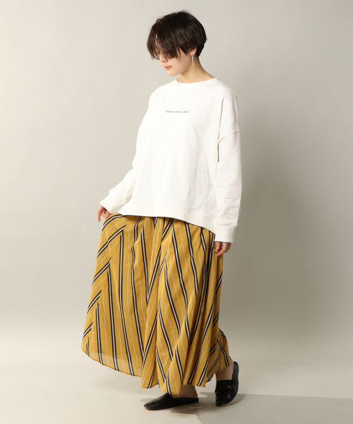 notch.（ノッチ）の「度詰め天竺ルーズトップス（スウェット・レディース・ブラック/グレー/オフホワイト/マスタード・M）」の8枚目の写真