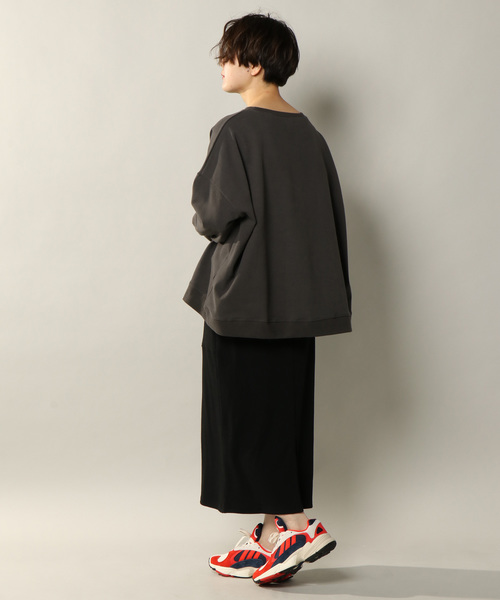 notch.（ノッチ）の「度詰め天竺ルーズトップス（スウェット・レディース・ブラック/グレー/オフホワイト/マスタード・M）」の12枚目の写真