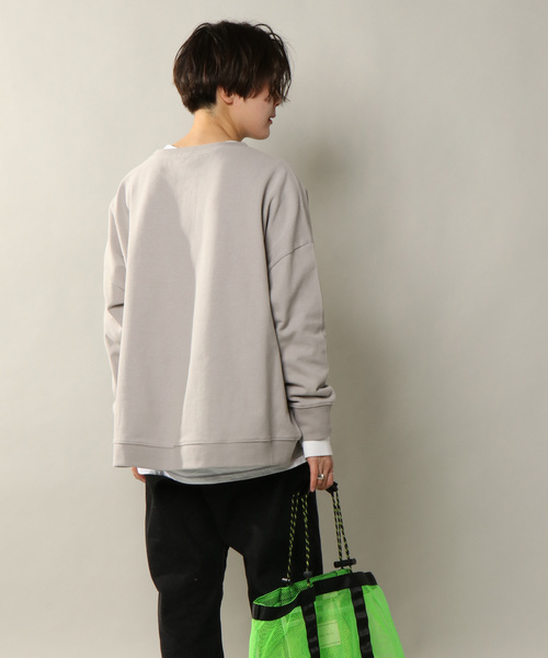 notch.（ノッチ）の「度詰め天竺ルーズトップス（スウェット・レディース・ブラック/グレー/オフホワイト/マスタード・M）」の13枚目の写真