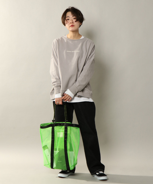 notch.（ノッチ）の「度詰め天竺ルーズトップス（スウェット・レディース・ブラック/グレー/オフホワイト/マスタード・M）」の15枚目の写真