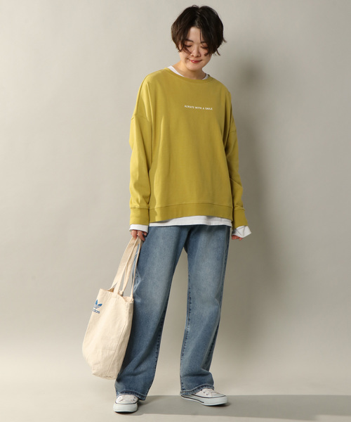 notch.（ノッチ）の「度詰め天竺ルーズトップス（スウェット・レディース・ブラック/グレー/オフホワイト/マスタード・M）」の17枚目の写真