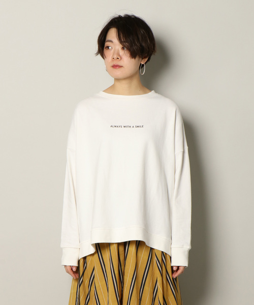 notch.（ノッチ）の「度詰め天竺ルーズトップス（スウェット・レディース・ブラック/グレー/オフホワイト/マスタード・M）」の20枚目の写真