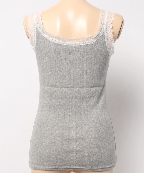 LOWRYS FARM（ローリーズファーム）の「パターンメッシュタンク　824493（タンクトップ・レディース・オフホワイト/ブラック/グレー/ベージュ/グリーン・LARGE/MEDIUM）」の7枚目の写真