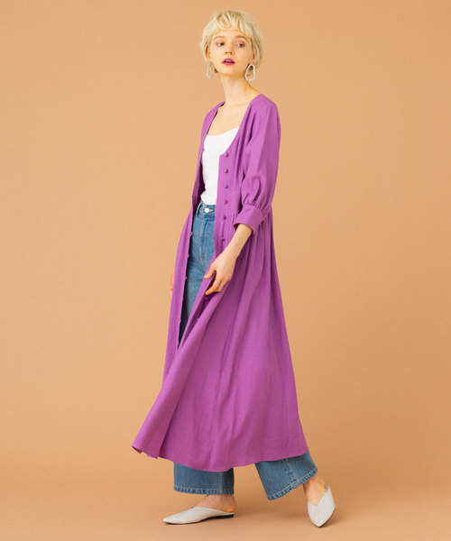 UNITED TOKYO（ユナイテッドトウキョウ）の「フレアーロングワンピース（ワンピース・レディース・ブラック/ラベンダー・1/2）」の17枚目の写真