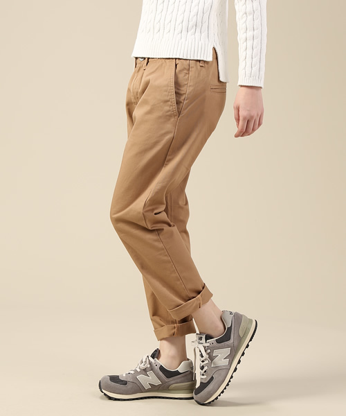 green label relaxing（グリーンレーベルリラクシング）の「GC テーパードチノパンツ ◆（チノパンツ・レディース・ベージュ/ネイビー/ライトピンク・36/40/38）」の15枚目の写真
