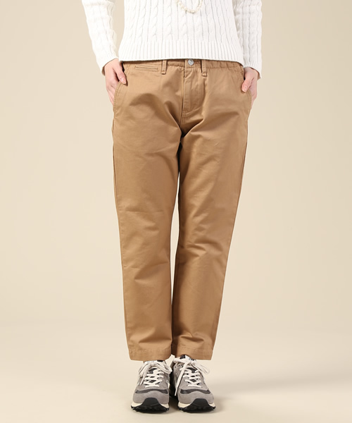 green label relaxing（グリーンレーベルリラクシング）の「GC テーパードチノパンツ ◆（チノパンツ・レディース・ベージュ/ネイビー/ライトピンク・36/40/38）」の17枚目の写真