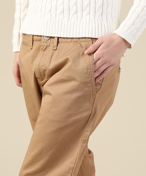 green label relaxing（グリーンレーベルリラクシング）の「GC テーパードチノパンツ ◆（チノパンツ・レディース・ベージュ/ネイビー/ライトピンク・36/40/38）」の18枚目の写真
