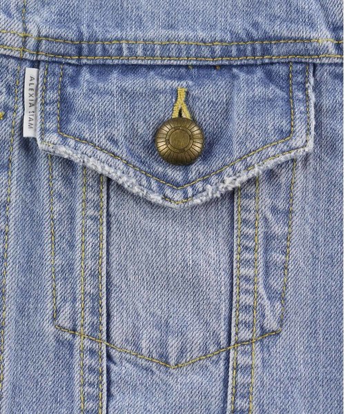 ALEXIA STAM(アリシアスタン)の「Triple Button Cuffs Denim Jacket/デニムジャケット(デニムジャケット・レディース・ライトブルー/ブルー・FREE)」の11枚目の写真