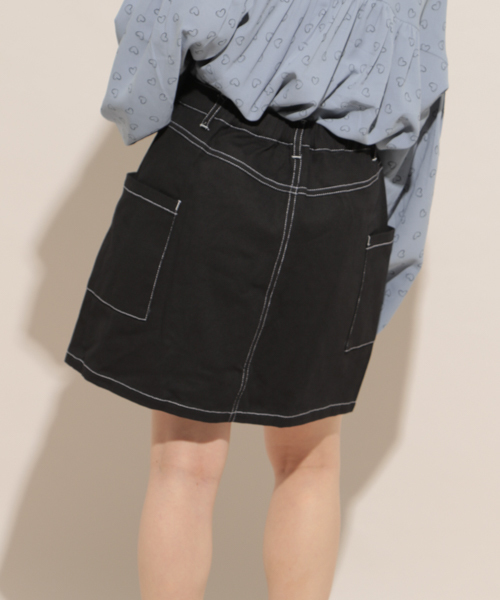 apres jour（アプレジュール）の「スコッチボタンデザイン台形スカート【ZOZOTOWN限定アイテム】（スカート・レディース・ブラック/オフホワイト/ラベンダー・フリー）」の16枚目の写真