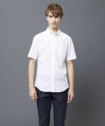 Cricket | 「Cricket」クリケット シアサッカー無地 半袖ボタンダウンカラーシャツ 日本製(シャツ/ブラウス)