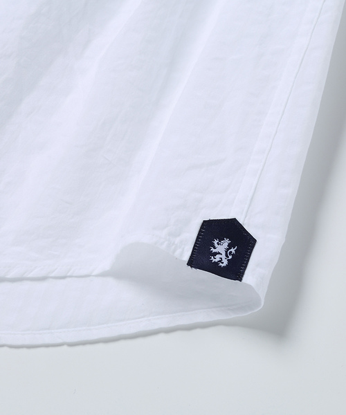 Cricket（クリケット）の「「Cricket」クリケット シアサッカー無地 半袖ボタンダウンカラーシャツ 日本製（シャツ/ブラウス・メンズ・ホワイト/ネイビー・L/M/LL）」の12枚目の写真
