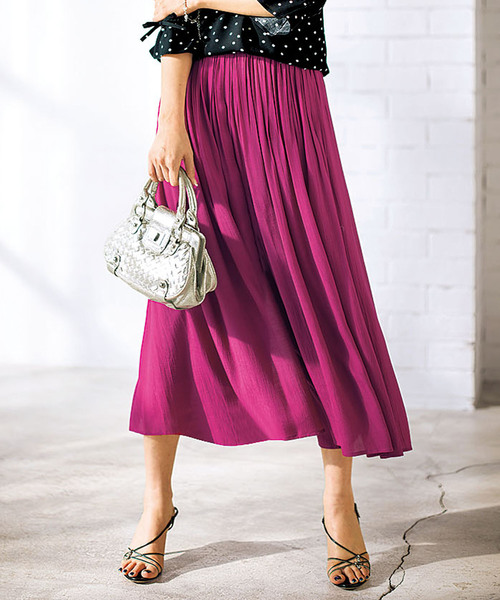 スラブ素材スカートガウチョ45丈（その他パンツ）｜BELLUNA  