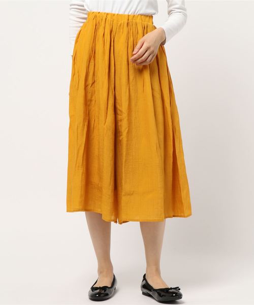 BELLUNA（ベルーナ）の「スラブ素材スカートガウチョ４５丈（その他パンツ・レディース・ストライプ/ライトグレー/ブラック/ネイビー/パープル/ターコイズブルー/カーキ/オレンジ/イエロー・SMALL/MEDIUM/LARGE/X-LARGE）」の12枚目の写真