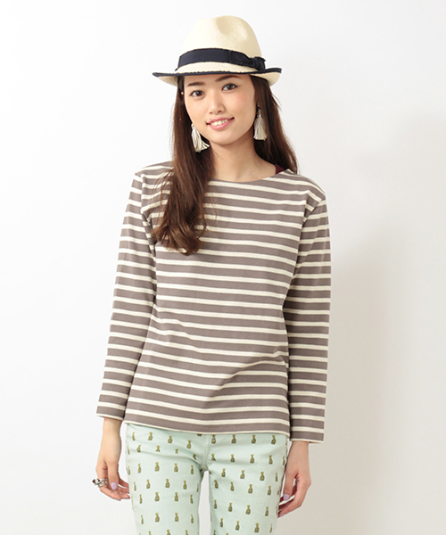 BEAMS LIGHTS Women's(ビームスライツ ウィメンズ)の「BEAMS LIGHTS× CHANTECLAIR / ボーダープルオーバー(Tシャツ/カットソー・レディース・ネイビー/オフホワイト/ブラウン系その他・38/36)」の3枚目の写真