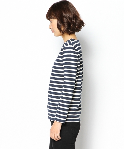 BEAMS LIGHTS Women's(ビームスライツ ウィメンズ)の「BEAMS LIGHTS× CHANTECLAIR / ボーダープルオーバー(Tシャツ/カットソー・レディース・ネイビー/オフホワイト/ブラウン系その他・38/36)」の7枚目の写真