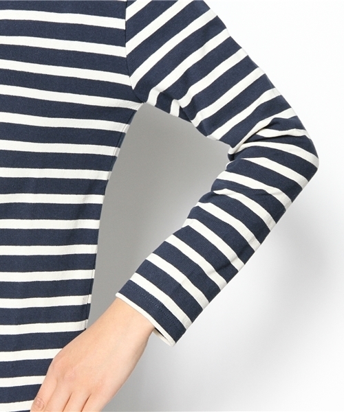 BEAMS LIGHTS Women's(ビームスライツ ウィメンズ)の「BEAMS LIGHTS× CHANTECLAIR / ボーダープルオーバー(Tシャツ/カットソー・レディース・ネイビー/オフホワイト/ブラウン系その他・38/36)」の10枚目の写真